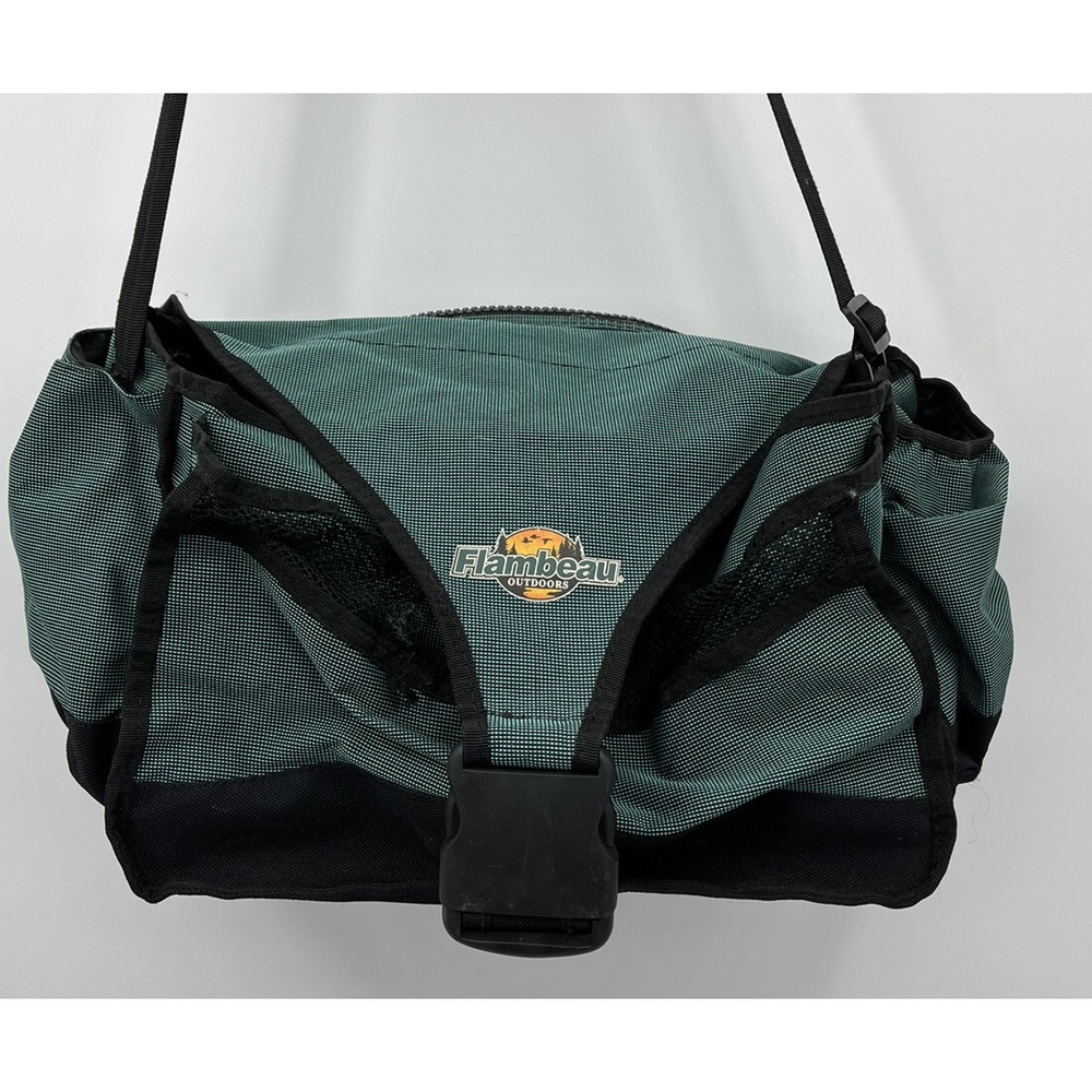 Flambeau Outdoor Soft Tackle Bag Green Shoulder Strap Fishing Hunting